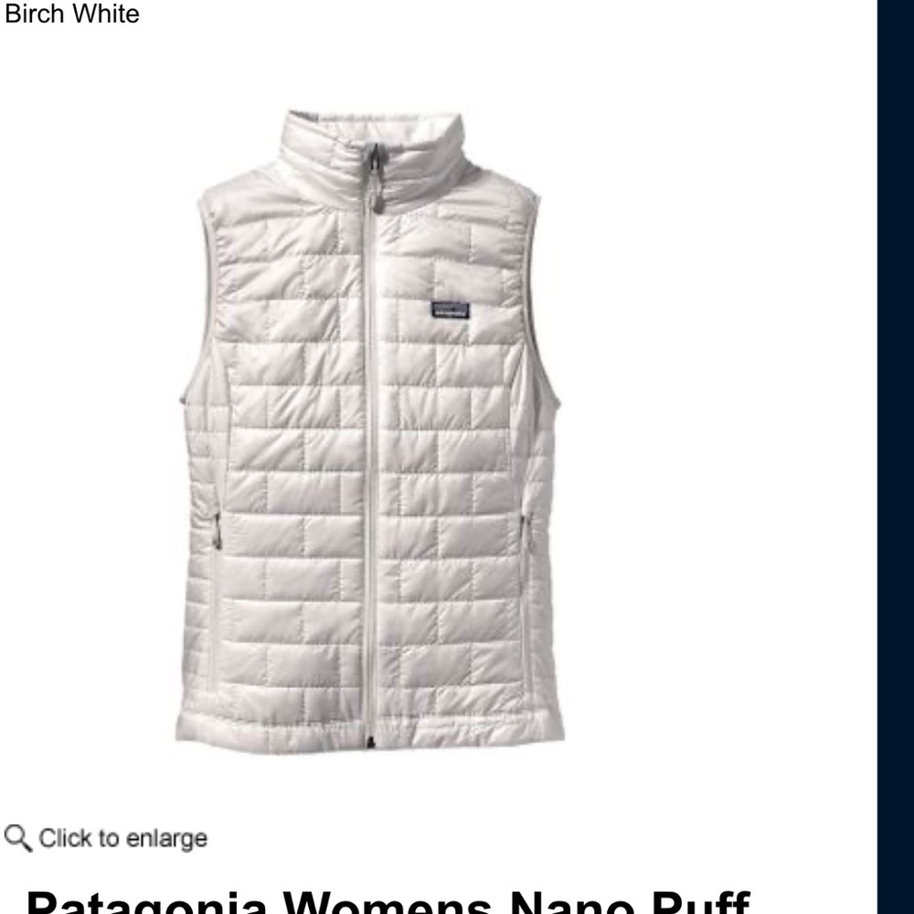 Net Patagonia women’s nano puff vest birch white